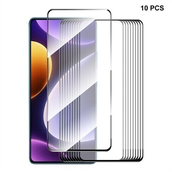ENKAY HAT PRINCE 10PCS Screen Film for Xiaomi Redmi Note 12 Turbo / Poco F5 5G Silk Printing 9H 2.5D 0.26mm High Aluminium-silicon Glass Protector
