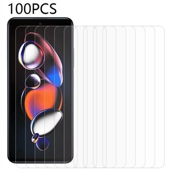 100PCS For Xiaomi Redmi Note 12T Pro 5G Dustproof Phone Screen Protector Tempered Glass Screen Film