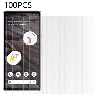 100Pcs For Google Pixel 6a / 7a Tempered Glass Film Full Glue Ultra Clear Phone Screen Protector
