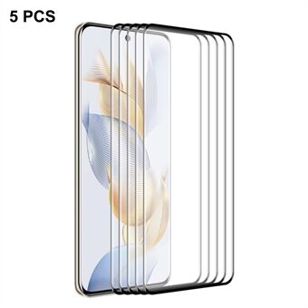 ENKAY HAT PRINCE 5PCS For Honor 90 0.26mm Full Screen Protector 9H 3D Curved Edge Tempered Glass Full Glue Film