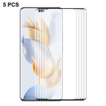 ENKAY HAT PRINCE 5PCS For Honor 90 Pro Full Screen Protector 3D Curved Tempered Glass Side Glue Film