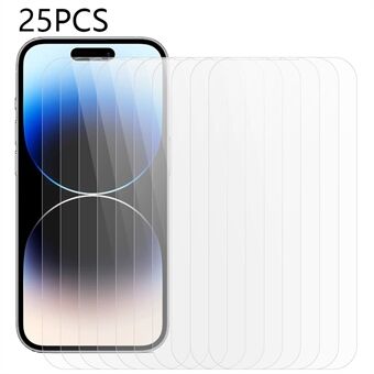 25PCS For iPhone 15 Pro Tempered Glass Film Scratch-resistant Ultra Thin Phone Screen Protector