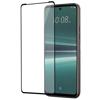 For HTC U23 Pro 5G Phone Full Screen Protector Silk Printing Tempered Glass Full Glue HD Clear Film