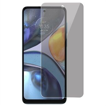 For Motorola Moto G22 Anti-spy Arc Edge Tempered Glass Film Phone Screen Protector (0.3mm Thickness)