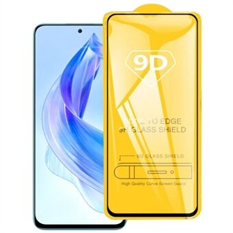 Full Screen Protector for Honor 90 Lite 5G , 9D Tempered Glass Side Glue Silk Printing Phone Screen Film