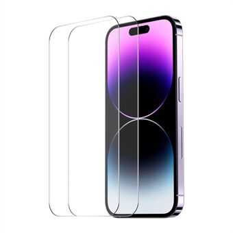 ENKAY HAT PRINCE 2Pcs For iPhone 15 Pro High Aluminium-silicon Glass 0.26mm Screen Protector 9H 2.5D Film