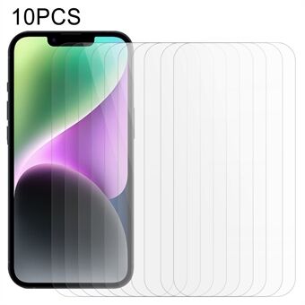 10Pcs 2.5D Arc Edges Film for iPhone 15 Plus , Thick Glue Ultra Clear Tempered Glass Screen Protector