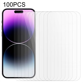 100Pcs Tempered Glass Film for iPhone 15 Pro Max , High Definition 2.5D Arc Edge Thick Glue Screen Protector
