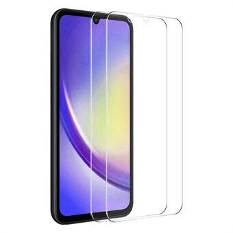 ENKAY HAT PRINCE 2Pcs for Samsung Galaxy A25 5G Full Glue Screen Protector High Aluminium-silicon Glass 0.26mm 9H 2.5D Film