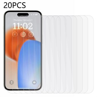 20PCS For iPhone 15 Pro High Definition Tempered Glass Film Anti-explosion Phone Screen Protector
