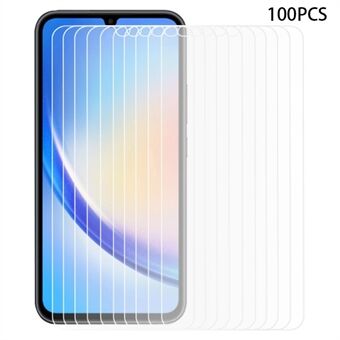 100PCS HD Clear Screen Protector for Samsung Galaxy F34 5G , Anti-scratch Tempered Glass Phone Screen Film