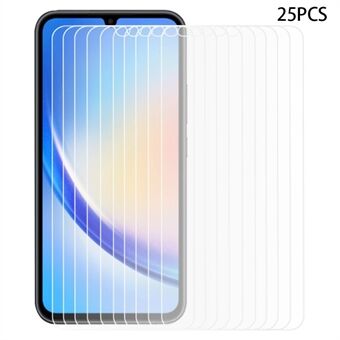 25PCS Phone Screen Protector for Samsung Galaxy F34 5G , Anti-scratch Crystal Clear Tempered Glass Film