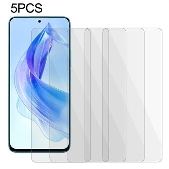 5Pcs 2.5D Screen Protector for Honor 90 Lite 5G / X50i 5G , Tempered Glass 0.3mm Ultra Thin Phone Screen Film