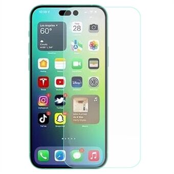 AMORUS For iPhone 14 Pro 6.1 inch Clear Screen Protector High Aluminum-silicon Glass 9H Hardness 2.5D Edge Scratch Resistant Film