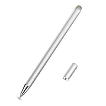JD02 Universal 2-in-1 Round Disk/Cloth Pen Tip Capacitive Stylus Pen Tablet Phone Magnetic Adsorption Cap Drawing Writing Stylus Pen