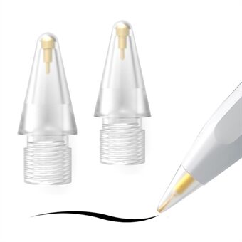 2Pcs/Set 5.0 Replacement Tips for Apple Pencil 1st Gen / 2nd Gen Transparent Pencil Tips Pen Nibs for iPad Pencil