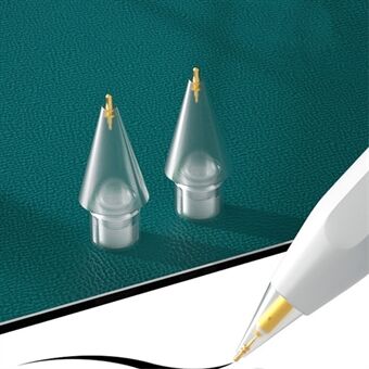 2Pcs/Set 6.0 Transparent Pencil Tips Pen Nibs for Apple Pencil 1st Gen / 2nd Gen Replacement Tips for iPad Pencil