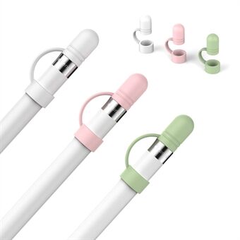 AHASTYLE PT110 3Pcs for Apple Pencil (1st Generation) Charging Cable Adapter Tether Stylus Pen Anti-lost Silicone Cap Cover