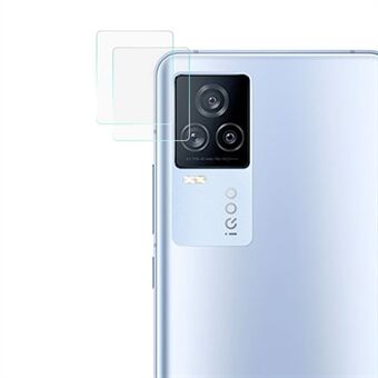 2PCS/Set Full Coverage Ultra Clear Arc Edge Tempered Glass Camera Lens Film for vivo iQOO 7