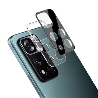 IMAK Full Edge to Edge HD Clear Tempered Glass Camera Lens Protector + Acrylic Lens Cap (Black Version) for Xiaomi Redmi Note 11 Pro+ 5G/Redmi Note 11 Pro 5G (China) (MediaTek)