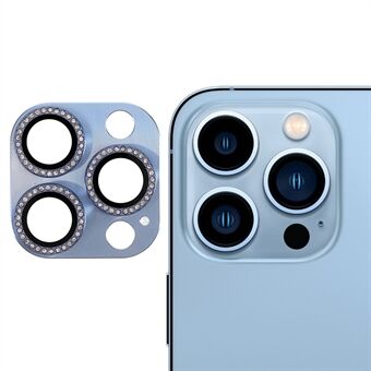 RURIHAI Rhinestone Tempered Glass Camera Lens Cover Film + Aluminum Alloy Anti-Scratch for iPhone 13 Pro Max 6.7 inch / iPhone 13 Pro 6.1 inch