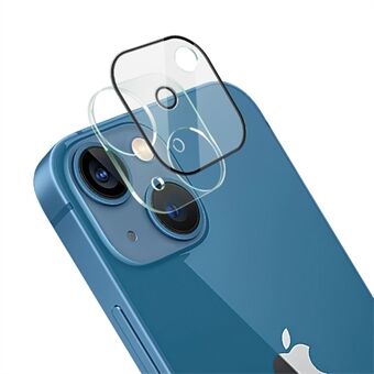 IMAK B Series Full Cover Scratch-resistant HD Clear Tempered Glass Camera Lens Film + Lens Cap for iPhone 13 6.1 inch/13 mini 5.4 inch