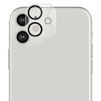 AMORUS HD Camera Lens Protector for iPhone 12 6.1 inch, Dust-proof Silk Printing Tempered Glass Camera Lens Film with Black Circle
