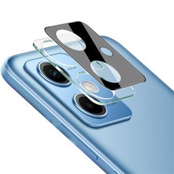 IMAK For Xiaomi Redmi Note 12 5G Clear Tempered Glass Lens Film + Acrylic Lens Cap Camera Lens Protector (Black Version)