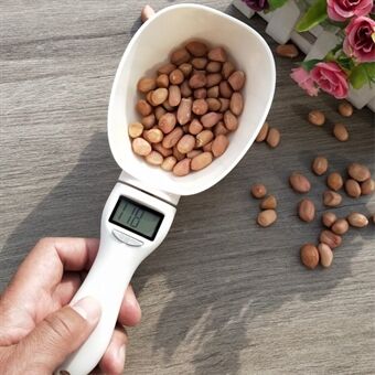 800g/0.1g Pet Food Scale Cup for Dog Cat Feeding Bowl Portable Measuring Scoop Cup with LCD Digital Display