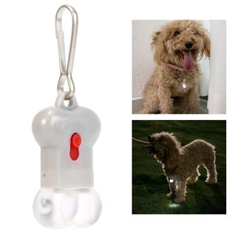 XIAOMI YOUPIN JORDAN & JUDY JJ-VC0011 LED Light Up Dog Bone Shape ID Tag Pet Safety Collar Pendant for Outdoor Night Walking