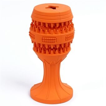 Natural Rubber Goblet Shape Pet Treat Feeding Toy Dog Teeth Cleaning Chewing Bite Interactive Toy