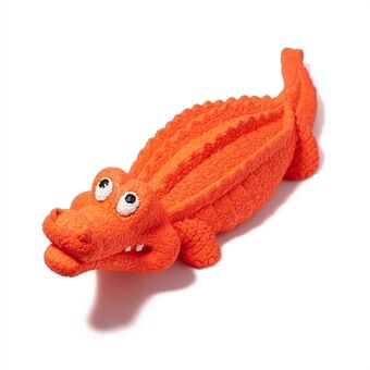 Crocodile Shape Natural Rubber Squeaky Pet Teeth Massage Toy Dog Chewing Bite Playing Sound Toy