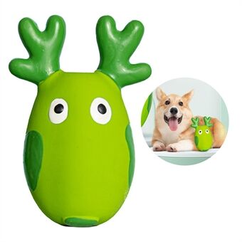 EETOYS Cartoon Deer Shape Dog Puppy Squeak Soft Latex Toy Pet Interactive Toy