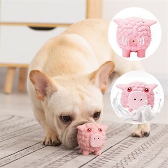EETOYS Interactive Pet Dog Toy Latex Ball Puppy Teeth Chew Stick Toy Relieve Boredom - Small Pig
