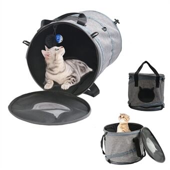 3-in-1 Collapsible Cat Tunnel / House / Carrier Indoor Outdoor Play with Fun Ball