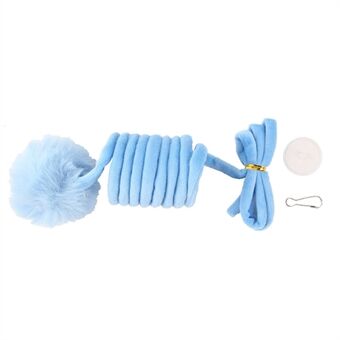 TG-CTOY0086 Cat Spring Toy Hanging Stretchable Spring with Pompom Bell Soft Plush Pet Interactive Toy ST