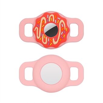 Doughnut Silicone Cover for AirTag Bluetooth Tracker Protective Case for Dogs/Cats Pets (Size: S)