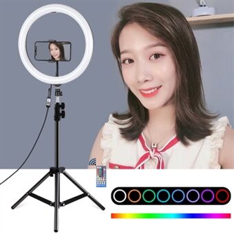 PULUZ Tripod Mount + 11.8 inch 30cm Dimmable Dual Color Temperature LED Ring Vlogging Video Light Kits