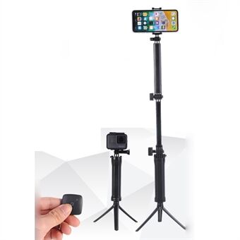 3-Way Hand Grip Arm Bluetooth Selfie Stick Tripod Mount Waterproof Monopod for GoPro 6/5/4+/3+ etc.