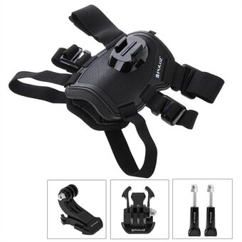 PULUZ PU156 Hound Dog Fetch Harness Adjustable Chest Strap Mount for GoPro HERO Cameras - Black