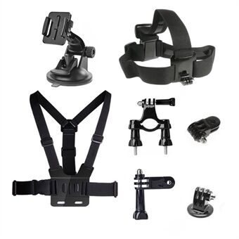 7 in 1 Accessories Kit with Chest Belt, Headstrap, Suction Cup Mount for GoPro Hero 4/3+/3/2/1 SJ4000/5000/6000/Xiaomi Yi