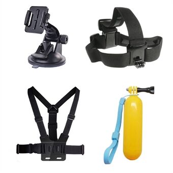 4 in 1 Accessories Kit with Floating Hand Grip, Chest Belt for GoPro Hero 4/3+/3/2/1 SJ4000/5000/6000/Xiaomi Yi