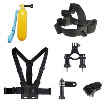 6 in 1 Accessories Kit with Floating Hand Grip, Chest Belt for GoPro Hero 4/3+/3/2/1 SJ4000/5000/6000/Xiaomi Yi