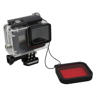 LINGLE AT651 58mm Red Filter Lens for GoPro Hero 5 Black Waterproof Housing
