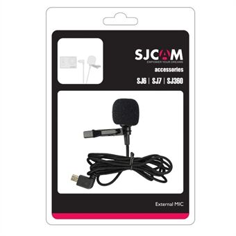 SJCAM External Microphone with Clip for SJCAM SJ6 / SJ7 / SJ360 Action Camera (Short Version) - Black