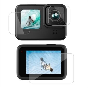 TELESIN Durable Scratch Resistant PET Front Display Film + PET Lens Protector + Rear Display PET Film for GoPro HERO 10/9