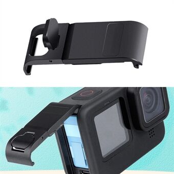 AT1270 Aluminum Alloy Camera Battery Cover Charging Side Cover with Dustproof Lid for GoPro Hero 10/9