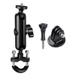 AT1234 9.5cm Motorcycle Bicycle Handlebar Mount Camera Holder  Bike Cycling Action Camera Bracket with Screw and Adapter
