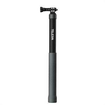 TELESIN GP-MNP-002 1.2m Carbon Fiber Extendable Selfie Stick Lightweight Selfie Pole Compatible for GoPro Insta360 Cameras