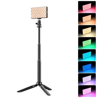 APEXEL APL-FL07 Photography RGB Colorful LED Light Portable Pocket Fill Light with 1/4 Screw Camera Lighting Kit for Video Conference Live-streaming